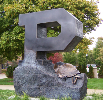The Unfinished Block P statue
